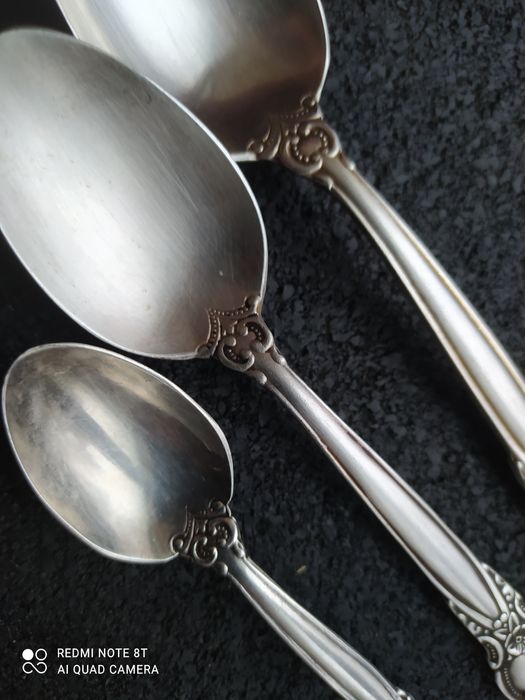 ложки мельхиоровые "Троянда".мельхиор,МНЦ.СССР