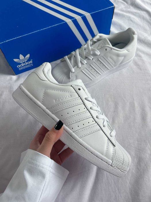 Adidas Superstar White кеди жіночі Адідас суперстар білі кросівки