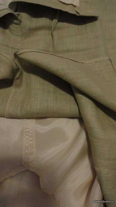 Saia de senhora em linho bege