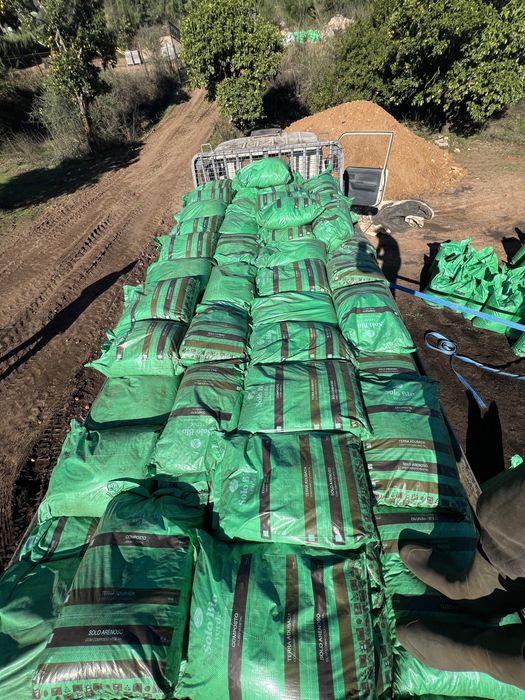 Terra para enchimento ou preenchimento