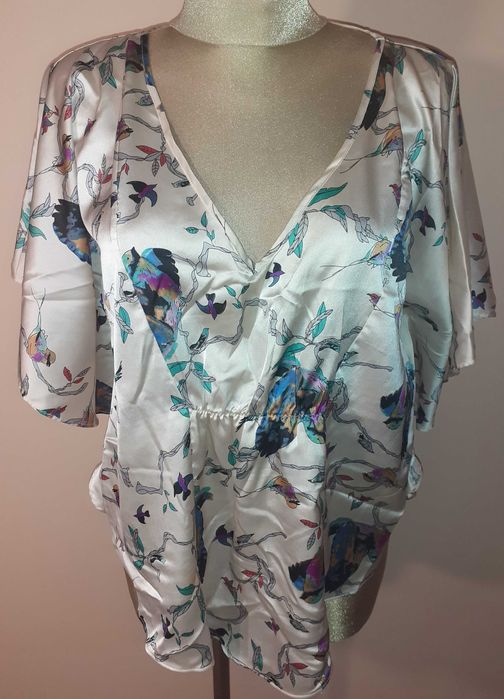Bluzka nietoperz kimono 46 48 maskująca wyszczuplająca