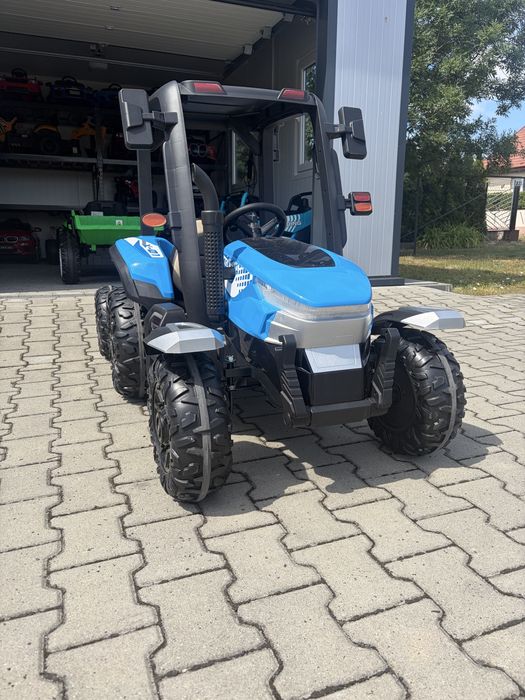 TRAKTOR na Akumulator Elektryczny Dla Dzieci 2X200W 24V 7Ah Przyczepka