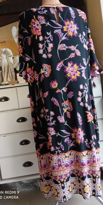 Bonmarche sukienka 24 52 54 boho 132cm pachy wesele