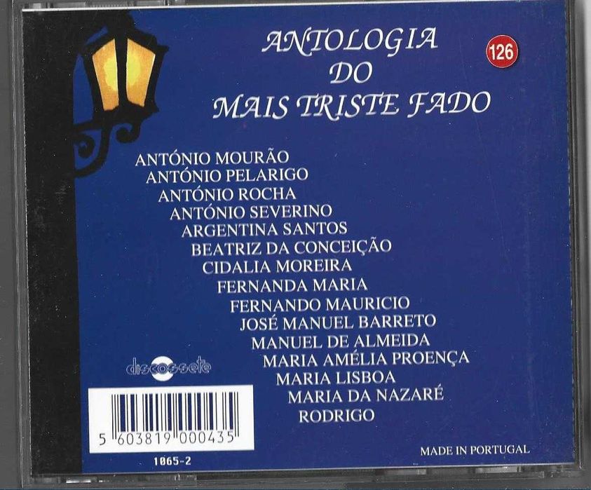 Antologia do Mais Triste Fado - - - - - Vários - - - - - 2 X CD