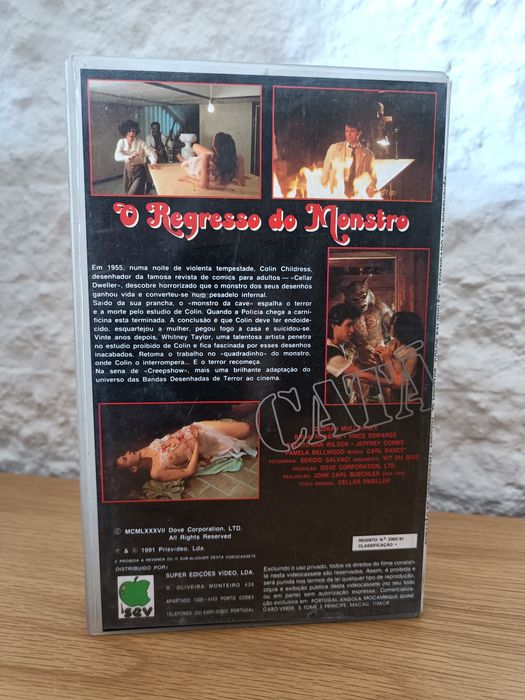 Filme VHS O Regresso do Monstro (Cellar Dweller)
