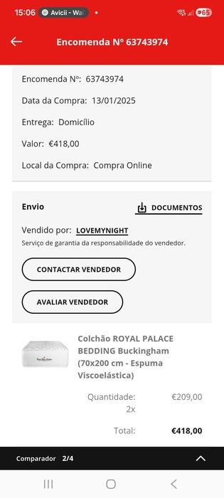 Conjunto de Quarto IKEA Malm (Cama; Estrado; Mesas de cabeceira) + Colchões Premium Royal Palace Bedding