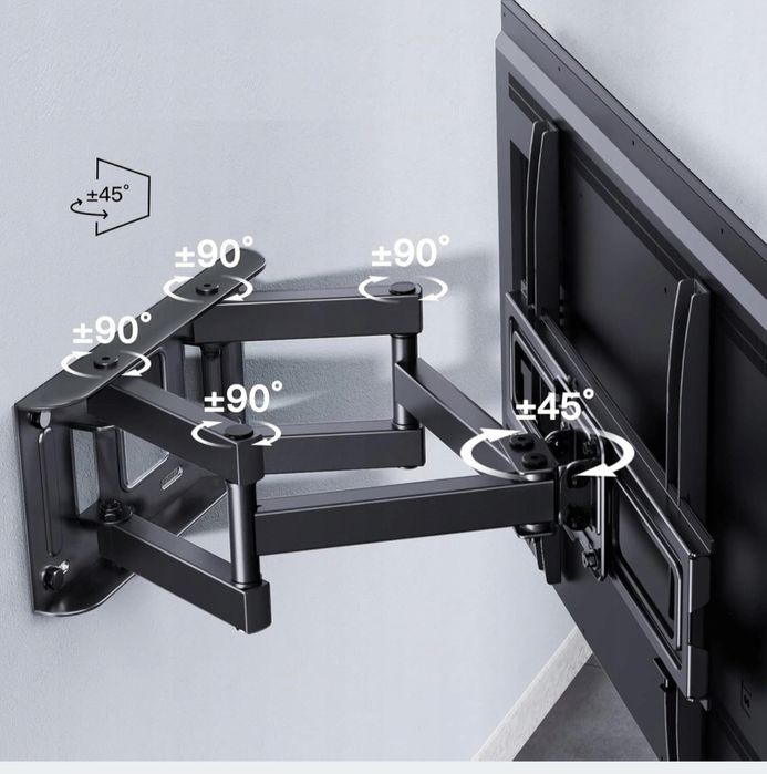 Perlesmith uchwyt wieszak TV 26-65 cali obrotowy 45kg VESA PSMFK4