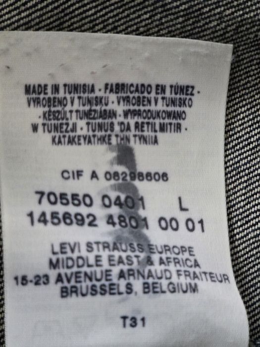 Levis Kurtka Jeansowa Męska Klasyczna rozmiar L