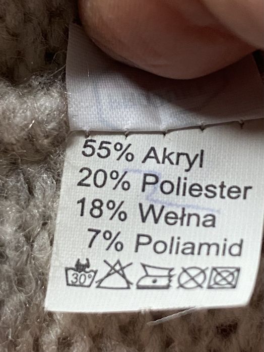 Ciepły Golf z Wełną L/XL