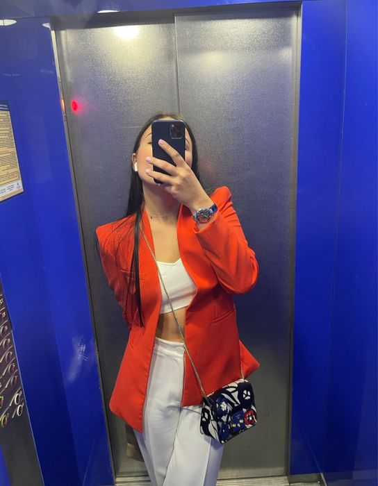 Піджак жакет кораловий Zara xs/s