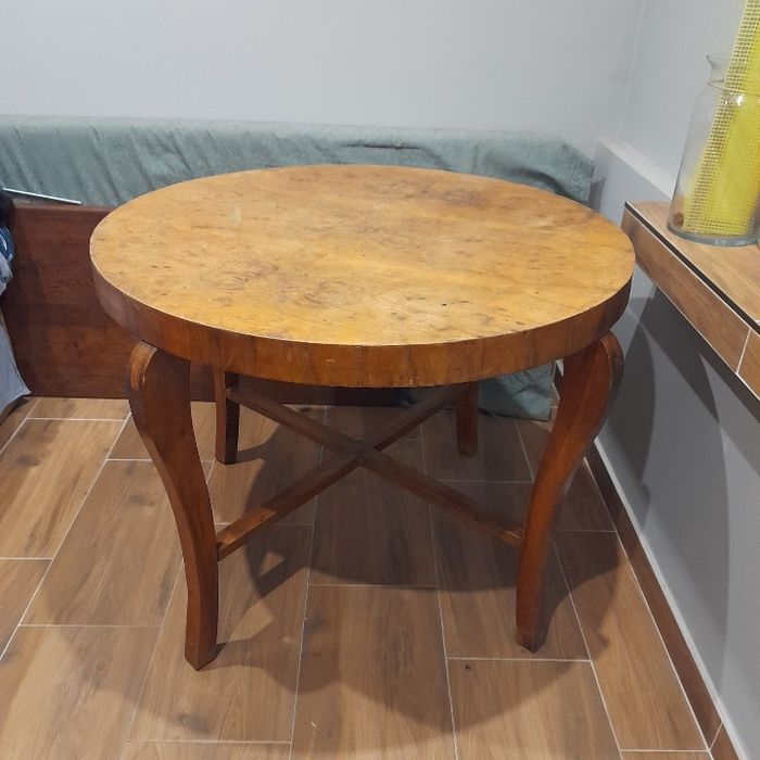 Vintage Okrągły stół i kwietnik