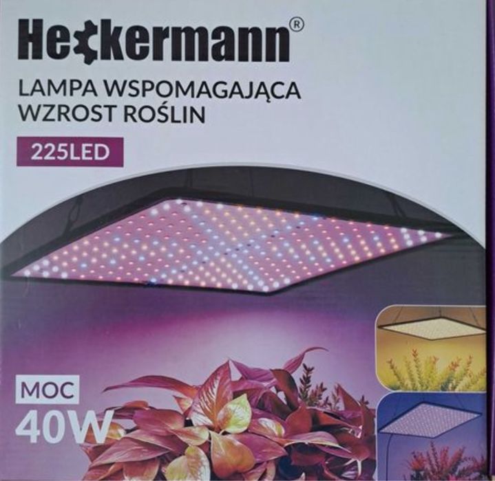 Lampa LED do roślin 225 diod Heckermann 10 sztuk
