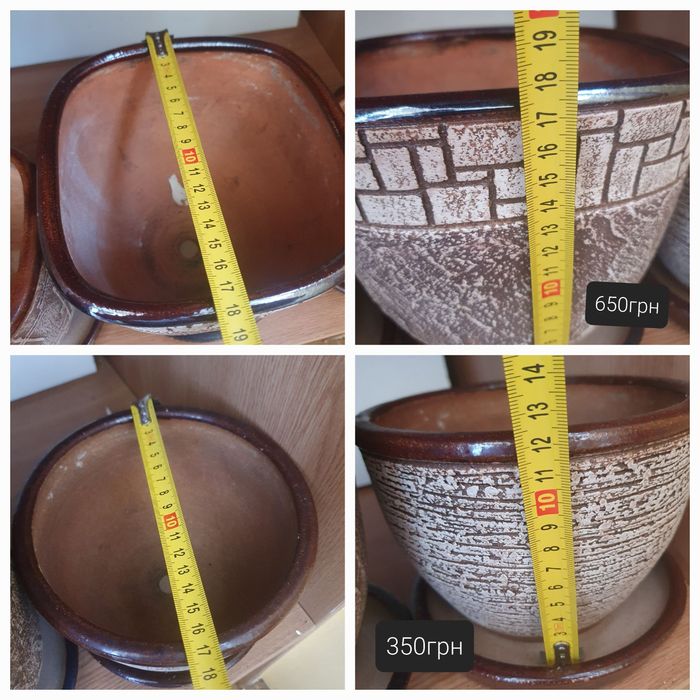 Горщик для квітів з червоної глини ручна робота