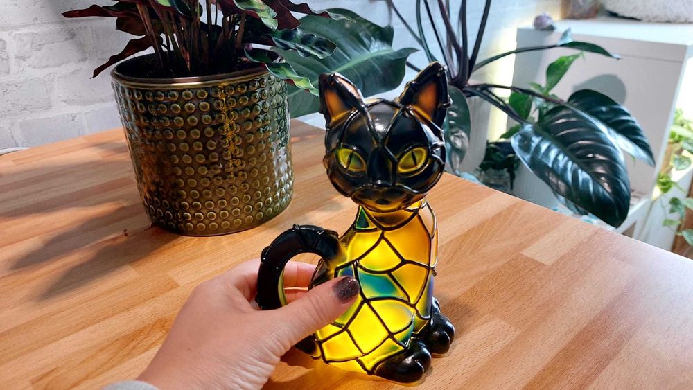 Candeeiro LED em Forma de Gato – USB – Plástico