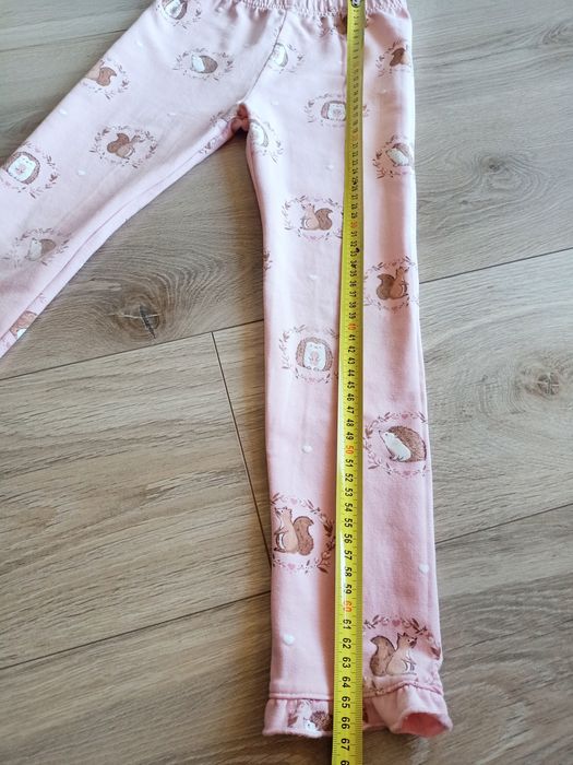 Legginsy getry dziewczęce różowe z jeżem na meszku 122