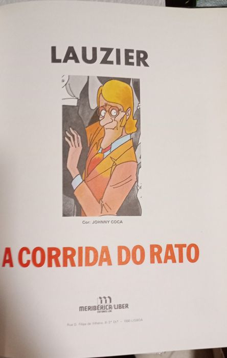 Livro BD A corrida do rato - Lauzier