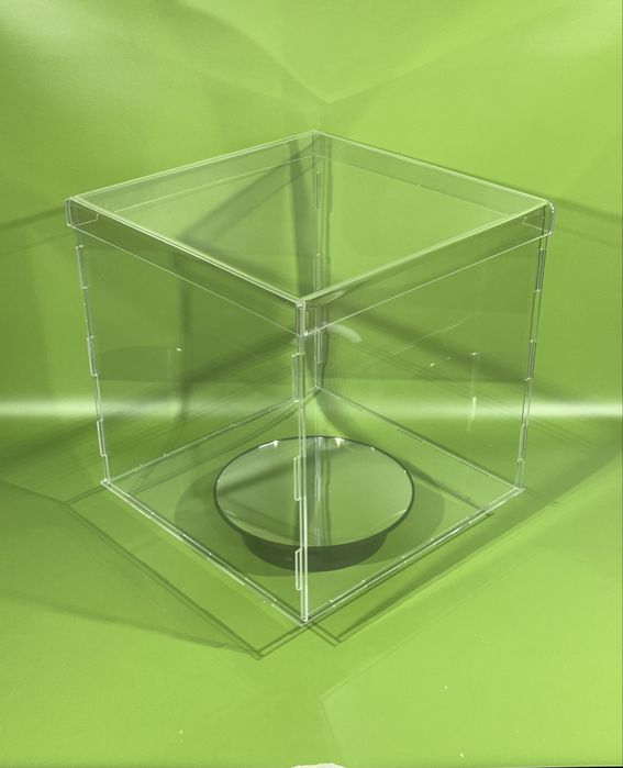 Коробка для квітів 35x35x35 cм. Акрил прозорий.