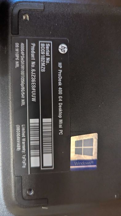 HP ProDesk 400 G4 Desktop Mini | i3-8100T | ram 8gb | WiFi