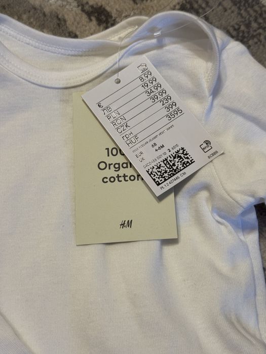 Бодіки H&M 68 2шт