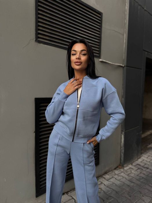 Костюм жіночий темлий штани палаццо зі стрілками і кофта