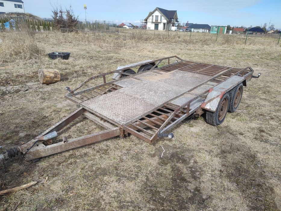laweta przyczepa łamana solidna konstrukcja