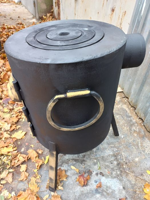 Буржуйка печька утолщенна 10 мм. с плитой для готовки еды: 8 500 грн ...