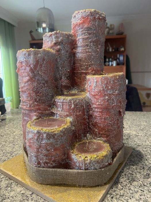 Vela decorativa  feita em casa