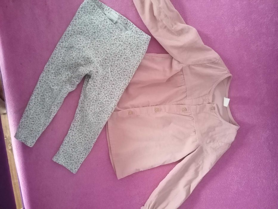 Komplet H&M tunika i legginsy r.80