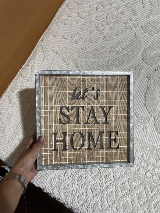Peça de decoração Let’s Stay Home