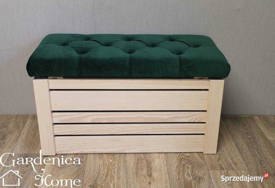 Pufa pikowana skrzynia tapicerowana kufer schowek siedzisko