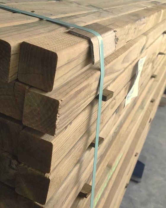 Barrote Casquinha Vermelha Tratado Aparelhado 3000 x 45 x 45mm