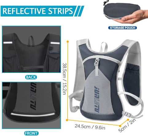 Plecak rowerowy do biegania bidon na wodę worek nawadniający 2 litry