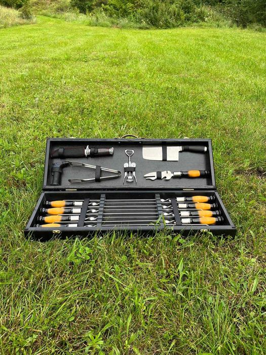 Набори шампурів від виробника. На подарунок в дерев’яному кейсі