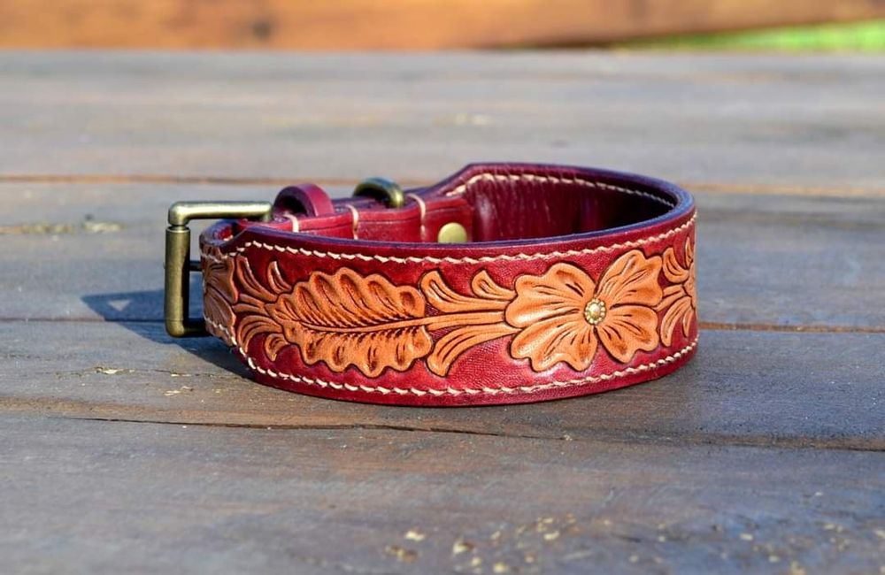 Ошейник для собак кожаный  Ошийник шкіряний, ручна робота!