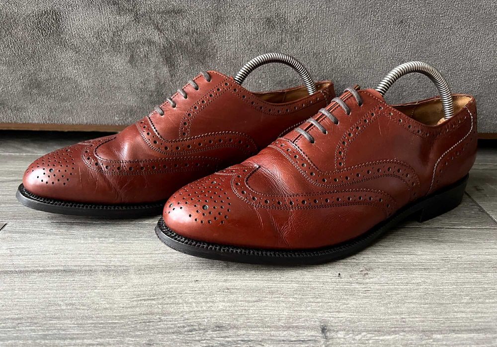Van Bommel 43 Нідерланди Шкірян Броги Оксфорди Коричневі Чоловіч Туфлі