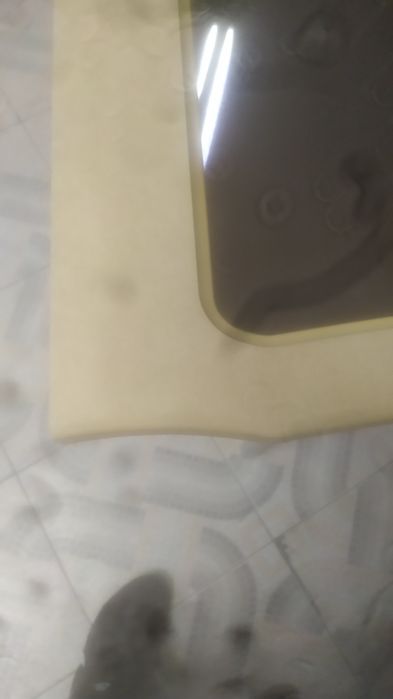 Espelho madeira como novo enorme