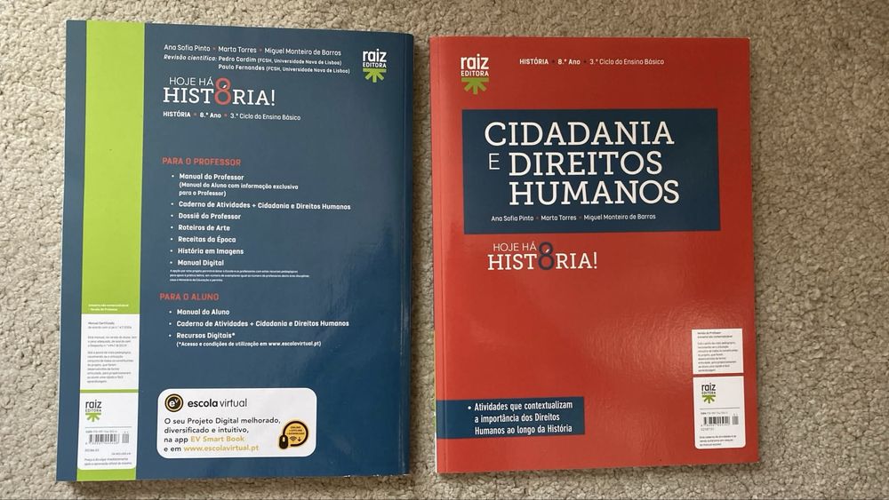 Manual Hoje há História 8 Raiz Editora