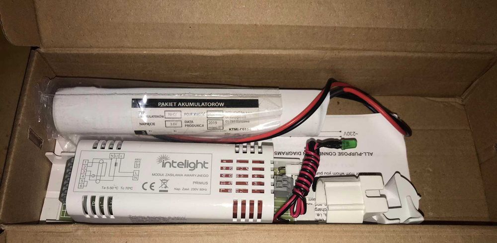 Moduł awaryjny Intelight PRIMUS 6-36 W 2h (dostępne 2 sztuki)