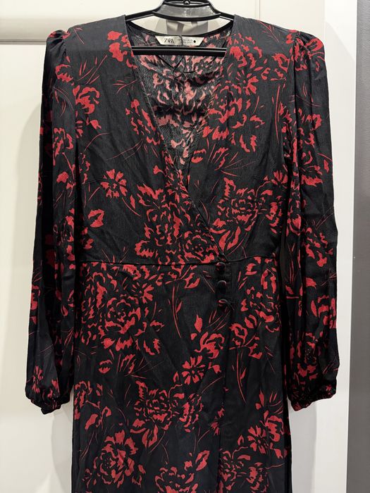 Максі сукня zara з довгим рукавом