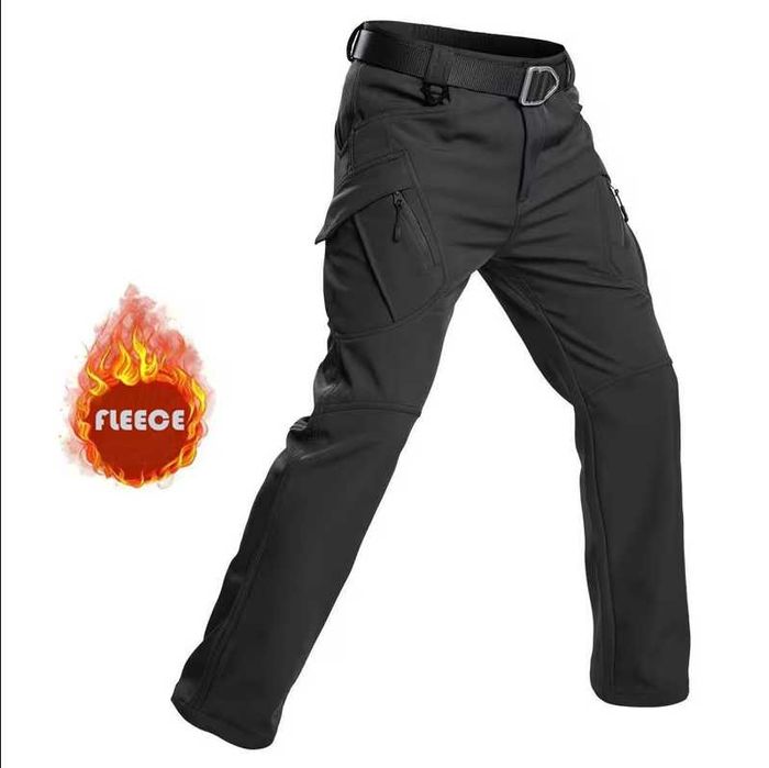 Штаны утеплённые мужские на флисе 46р