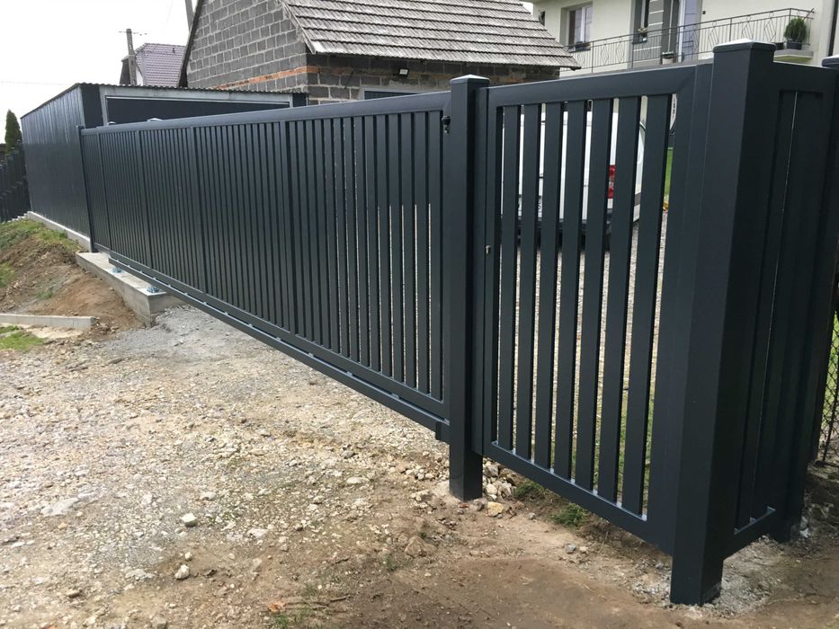Brama przesuwna, dwuskrzydłowa, wjazdowa Ocynkowana Malowana 4m 5m 6m