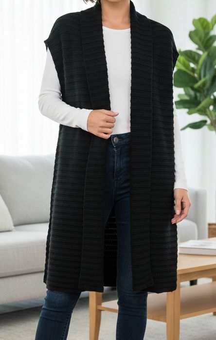 Stylowa klasyczna narzuta kamizelka Bonprix rozm. L