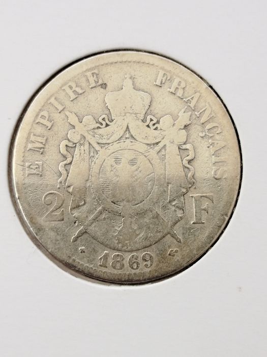 2 franki srebro 1869 Francja  Napoleon III