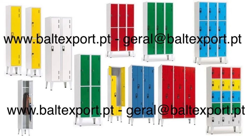 Vestiario Triplo 3 Portas Cacifos 1900x900x500mm c/Pes 200mm Novo