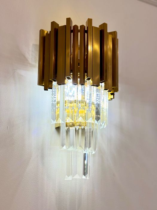 Kinkiet kryształowy, mosiądz Pipe Organ Wall Variant