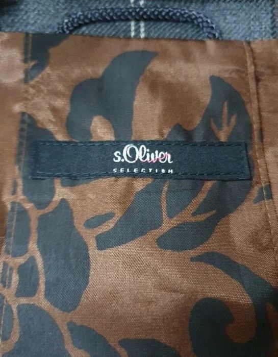 S.Oliver r 38 elegancka marynarka żakiet w kratę