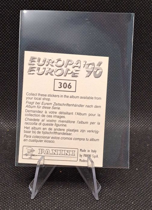 4 Cromos - Jogadores Estrela Portugal - Euro 1996 - Panini