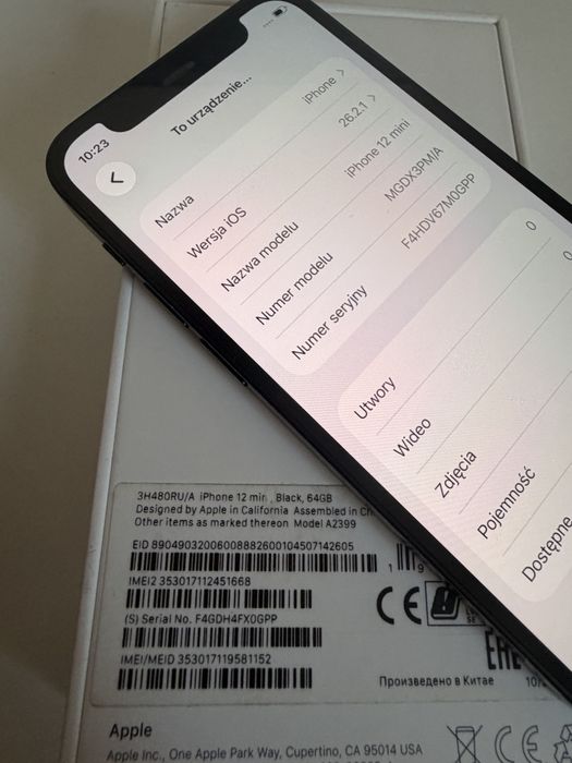 iPhone 12 mini 64gb Black Bateria 100%