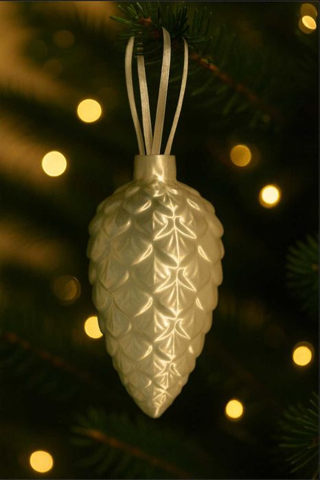 Szyszka na Choinkę 3D – Złota / Srebrna / Champagne