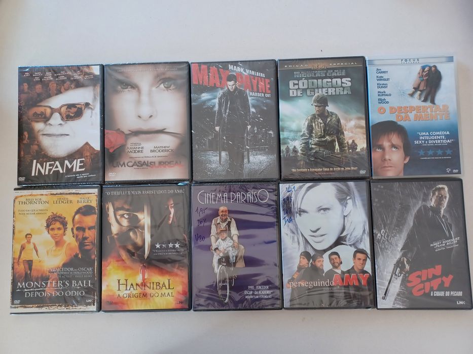 10 DVD, Novos, Originais, Selados